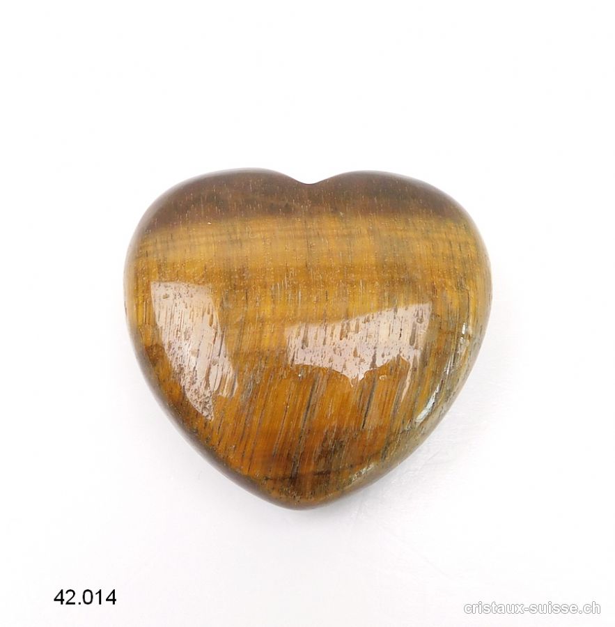 Coeur Oeil de Tigre 4,2 x 4 x 1,5 cm