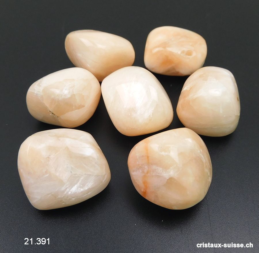 Stilbite irisée beige-rosée 2,5 - 3 cm / 13 à 16 grammes. Taille XL