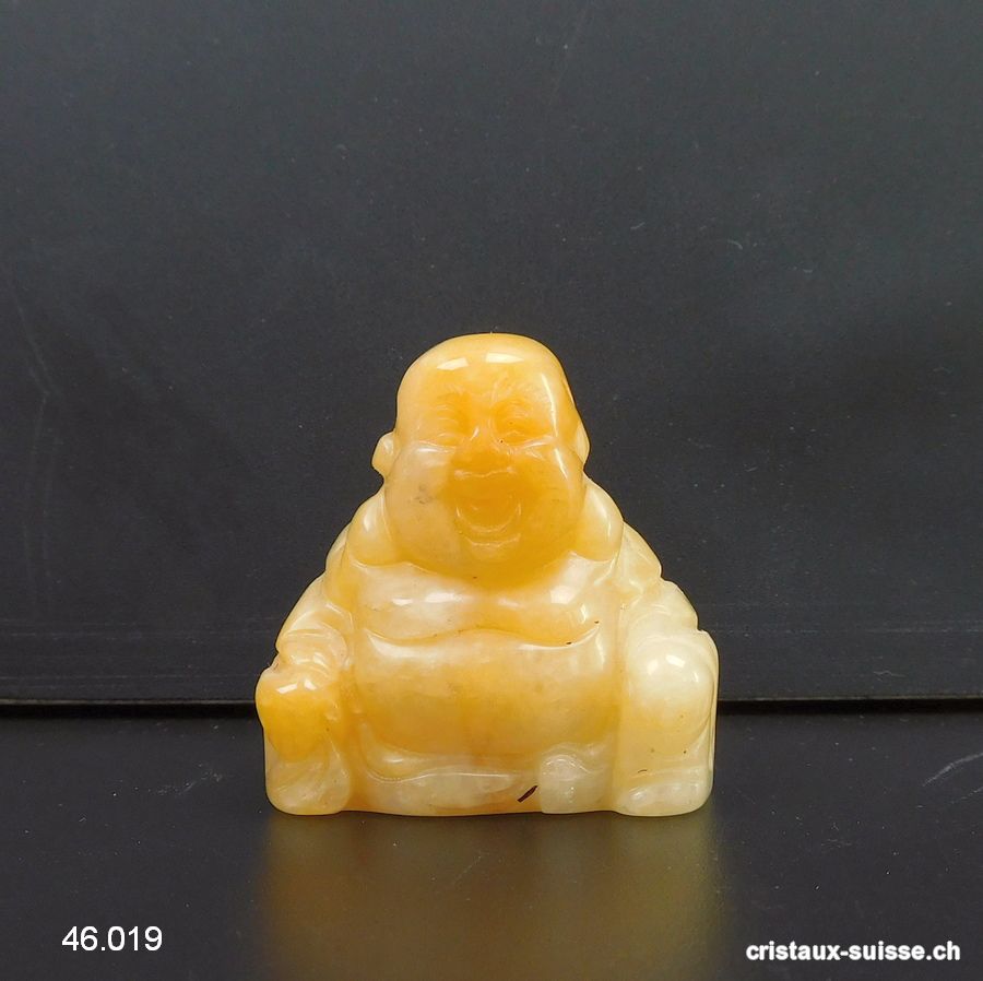 Bouddha Calcédoine jaune 3,5 cm