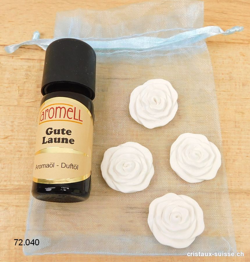Set  BONNE HUMEUR Pierre-Diffuseur et parfum d'ambiance