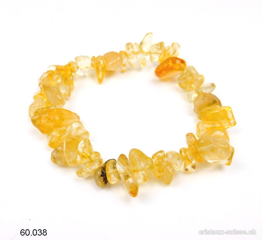 Bracelet Quartz Lemon Splitter, élastique 17,5 - 18 cm. Offre Spéciale