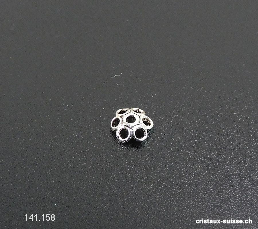 Fleur incurvée 5 mm, Intercalaire en argent 925