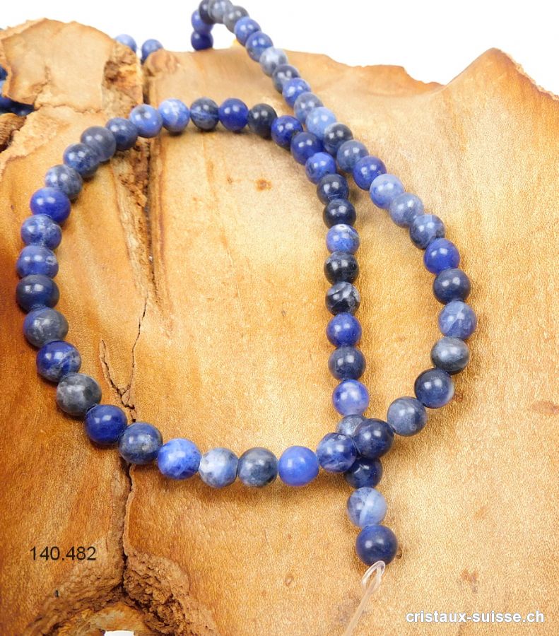 Rang Sodalite 6-6,5 mm / 37,5 cm, env. 62 boules