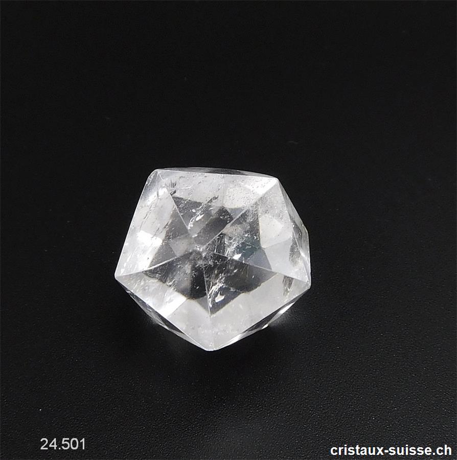 Icosaèdre Cristal de Roche 2 cm. Pièce unique