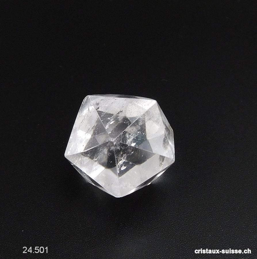 Icosaèdre Cristal de Roche 2 cm. Pièce unique