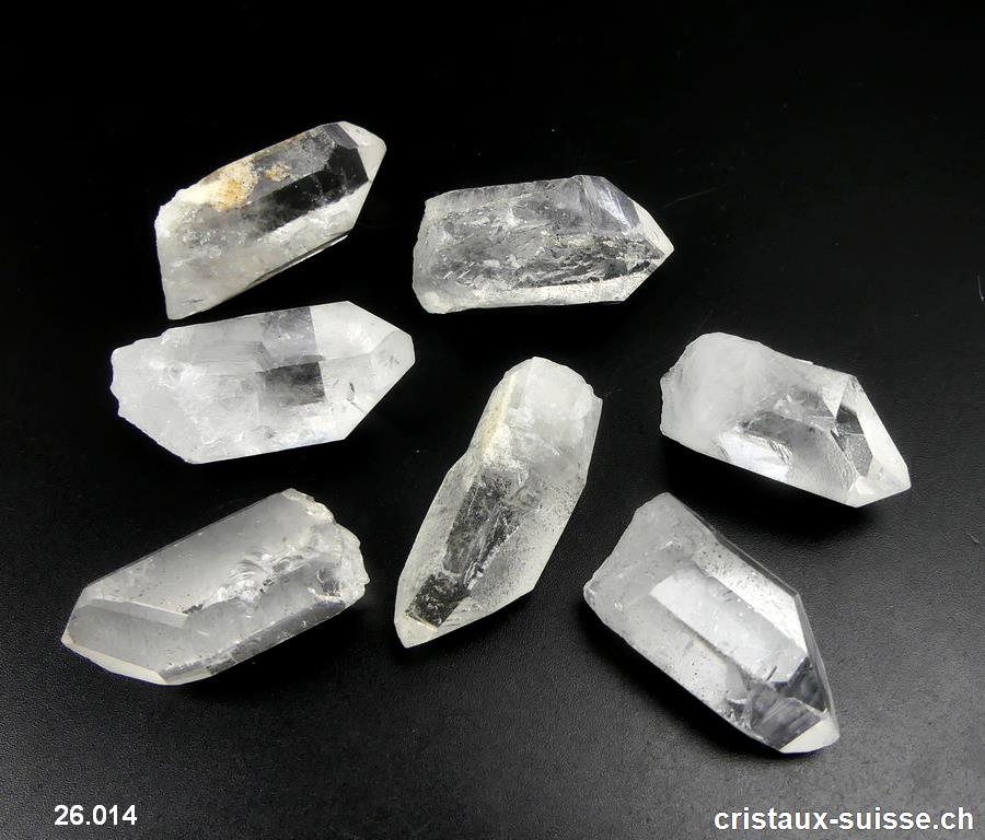 Cristal de Roche pointe brute 3,5 à 4 cm, 13 - 17 grammes