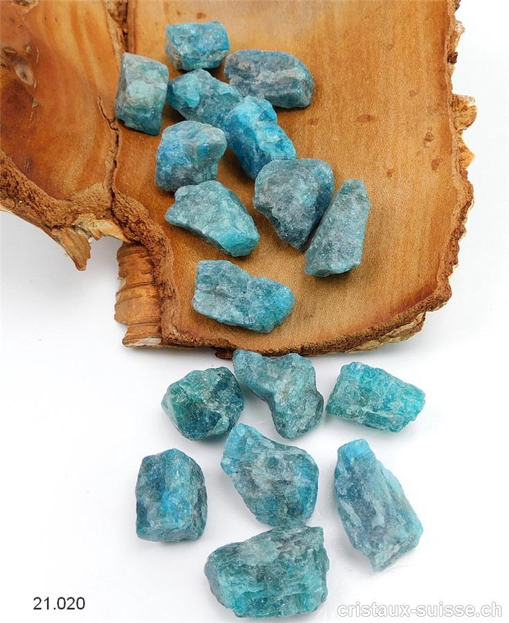 Apatite bleue brute de Madagascar 5 à 7 grammes