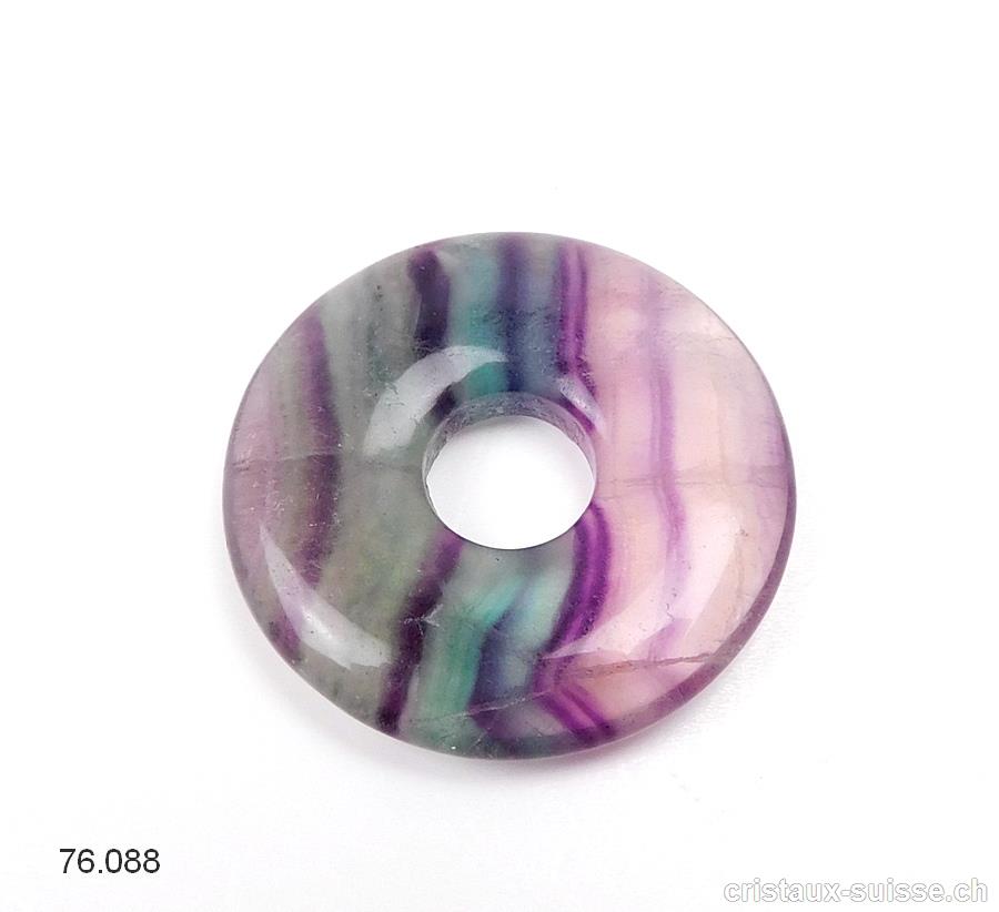 Fluorite arc-en-ciel, donut 3 cm