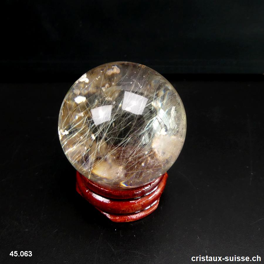 Boule Quartz Rutile 3,6 cm, Pièce unique 64 grammes