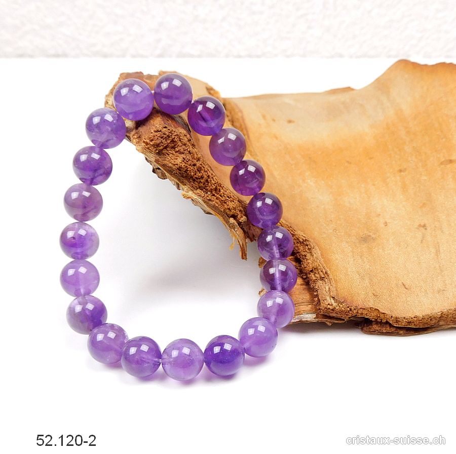 Bracelet Améthyste 10 mm / 20 cm