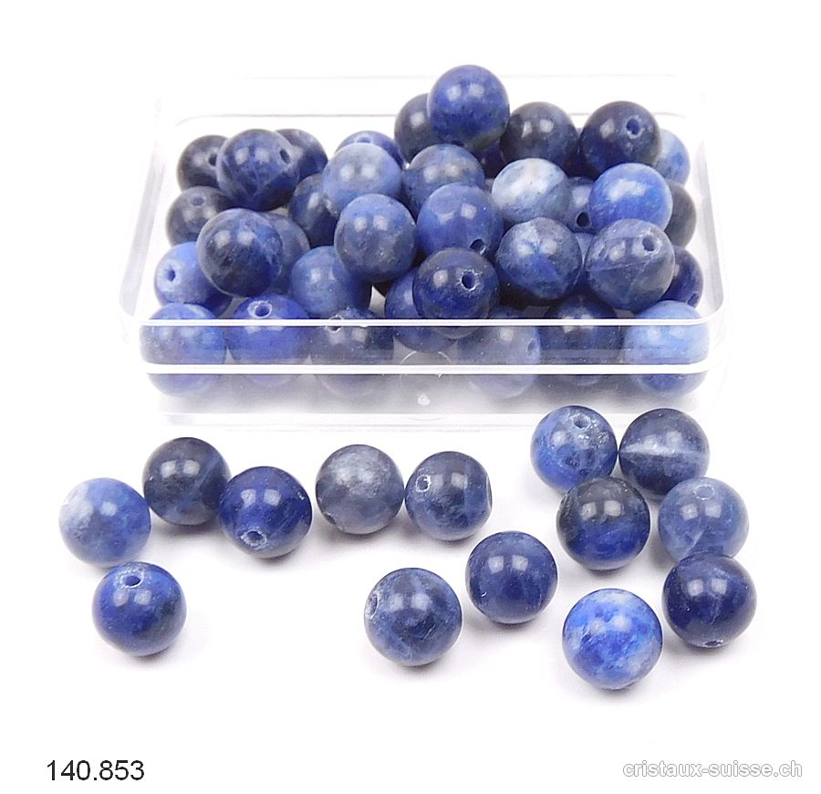 Sodalite, boule percée 8 - 8,5 mm