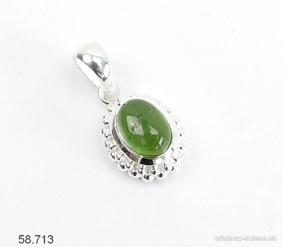 Pendentif Tourmaline verte - Verdélite en argent 925