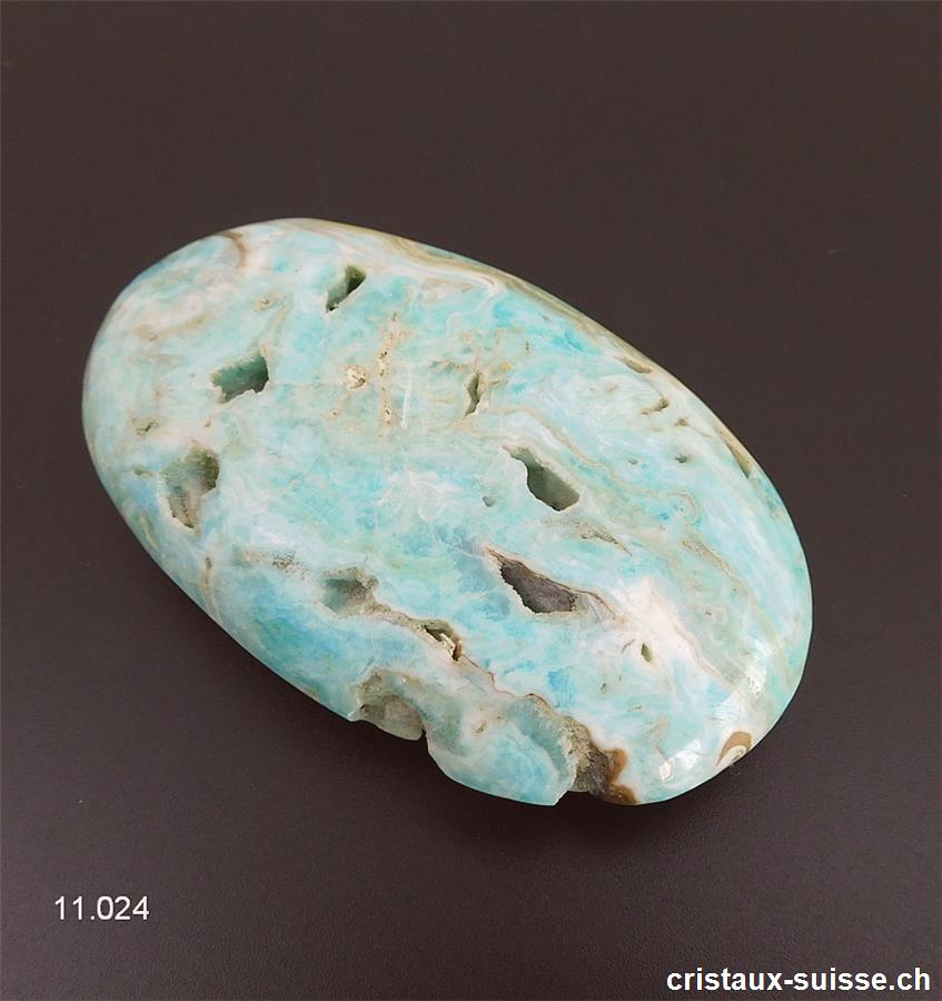 Aragonite - Calcite bleue d'Afghanistan, galet. Pièce unique 145 gr.