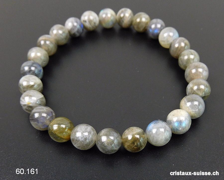 Bracelet Labradorite 7,5 - 8  mm / 19,5 - 20 cm