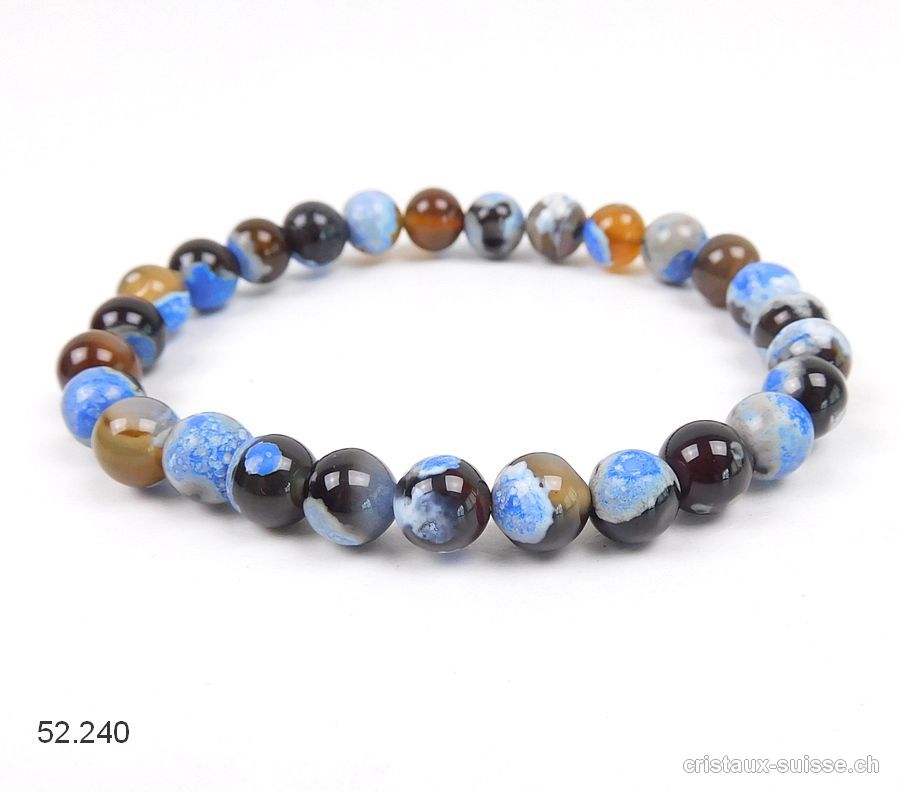 Bracelet Agate - EARTH 8 mm / 21 cm