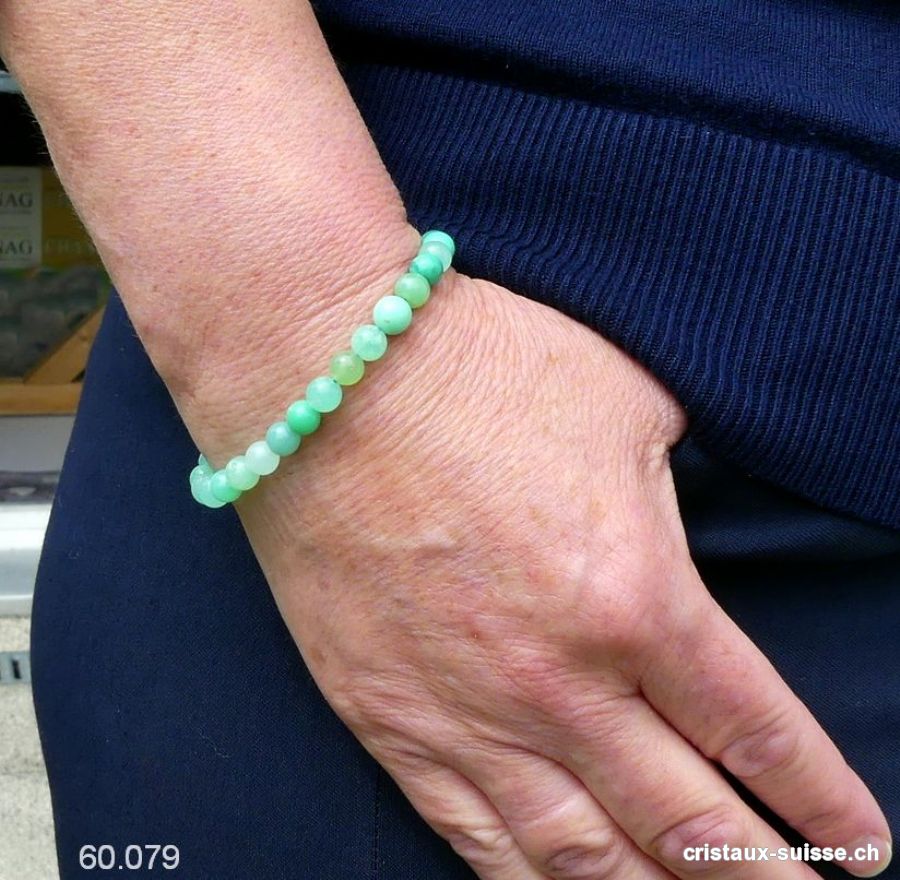 Bracelet Chrysoprase 6-7 mm / 17,5-18 cm