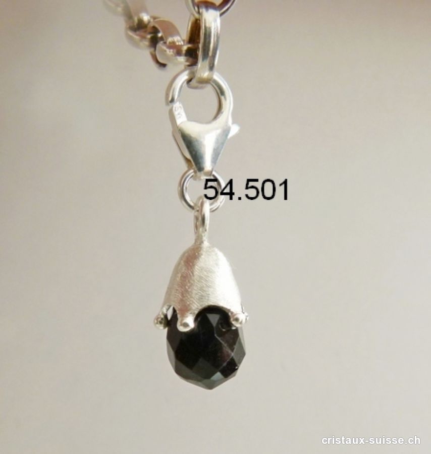 Charm Onyx noir et argent 925