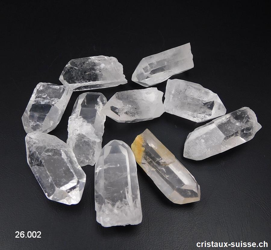 Cristal de Roche pointe brute 4 à 4,5 cm, 13 - 17 grammes