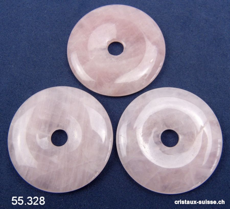 Quartz rose, donut 5 cm. OFFRE SPECIALE