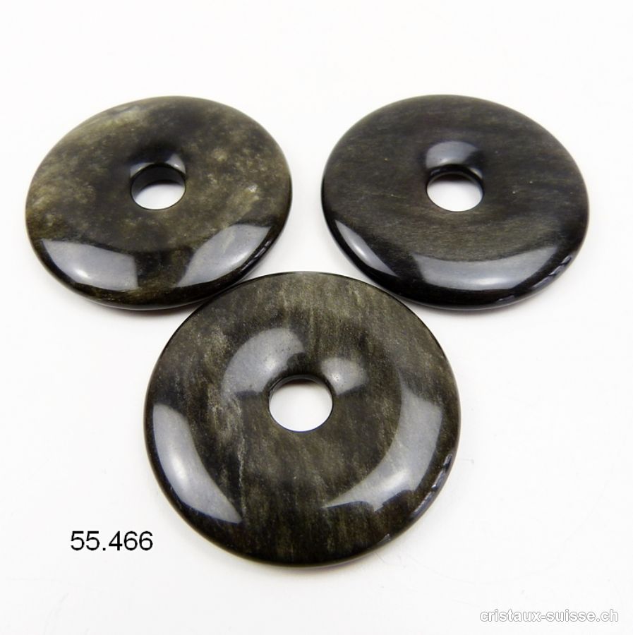 Obsidienne dorée, donut 4 cm