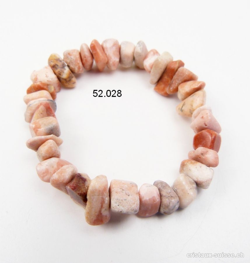 Bracelet Baryte mat 7 - 12 mm, élastique 18 - 19 cm