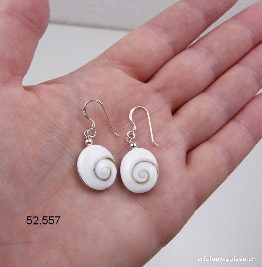 Boucles d'oreilles Oeil de Sainte Lucie en argent