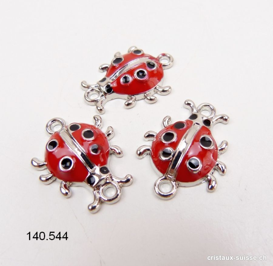 Intercalaire Coccinelle métal 2,5 x 2 cm avec 2 oeillets. OFFRE SPECIALE