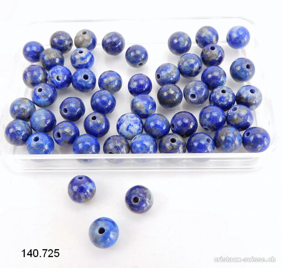 Lapis-lazuli AB, boule percée 6,5 -7 mm. OFFRE SPECIALE