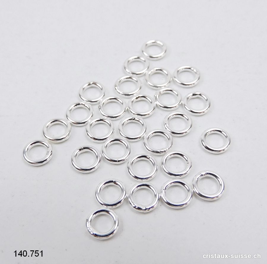 Anneau fermé 5 mm / 1 mm en argent 925