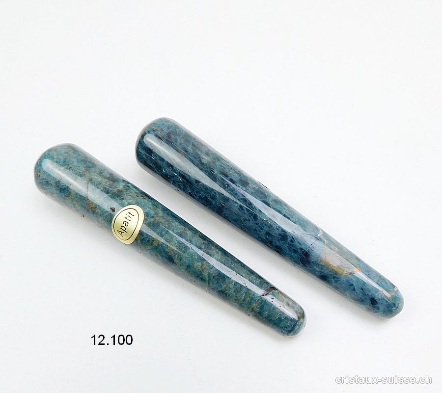 Bâton Apatite bleue 10 x épais. 2 cm