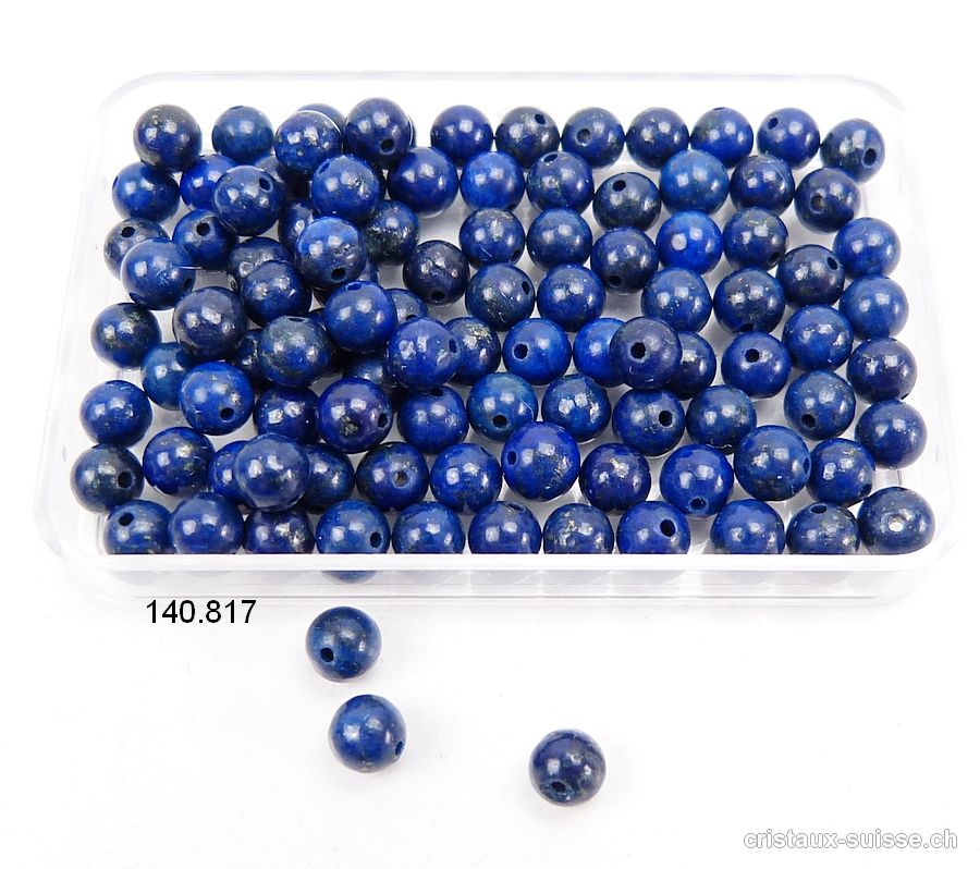 Lapis-lazuli, boule percée 3,5 - 4 mm