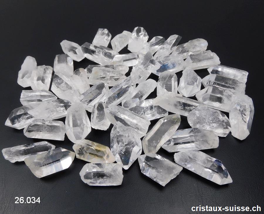 Cristal de Roche, pointe brute 2 à 4 cm, 5 - 8 grammes