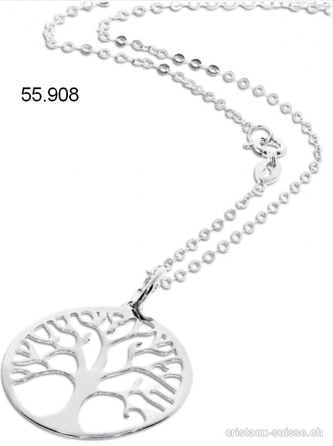 Collier Arbre de Vie 15 mm, avec chaîne 42 cm en argent 925