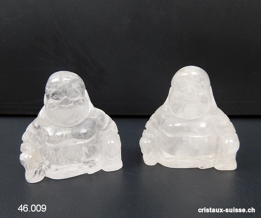 Bouddha Cristal de Roche blanc 3,5 à 4 cm