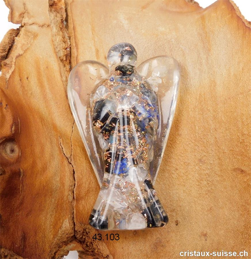 Ange Lapis-lazuli - Tourmaline noire - Cristal de roche, Orgonite 7,5 à 8 cm