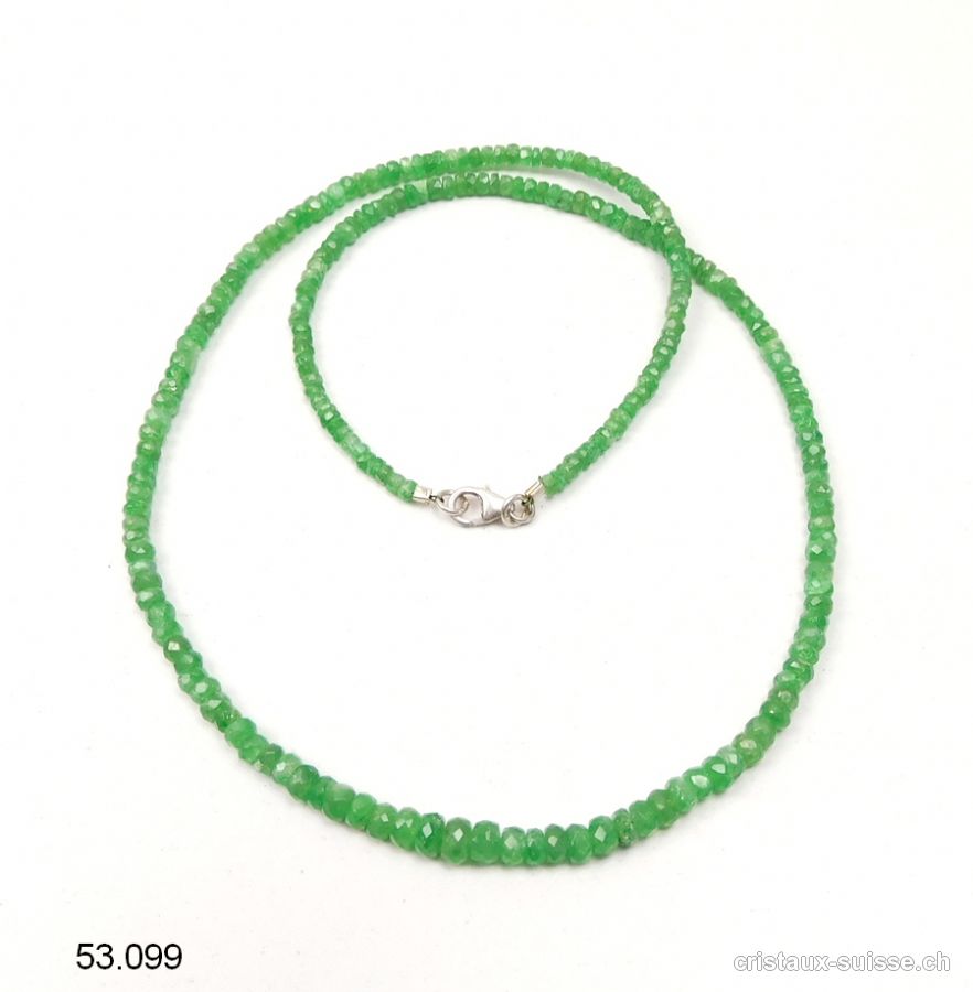 Collier Grenat Tsavorite facetté 2 à 4 mm / 45 cm