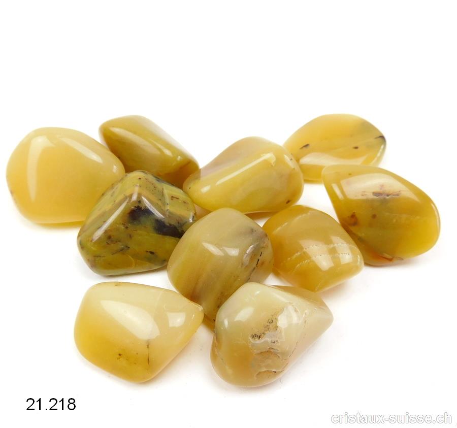 Opale Olive du Brésil, forme libre. Taille L