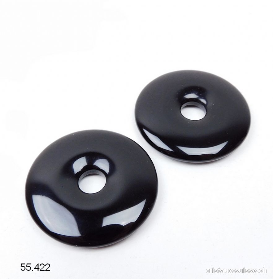 Obsidienne noire Donut 4 cm. Qualité A