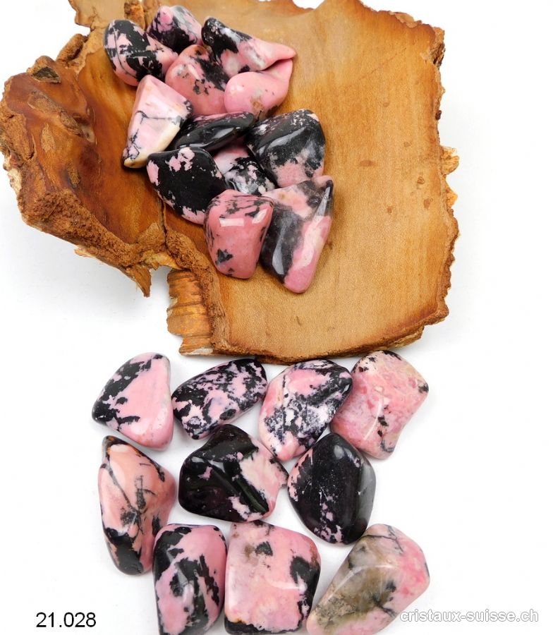 Rhodonite 2,5 - 3,5 cm/10 - 15 grammes. Taille M