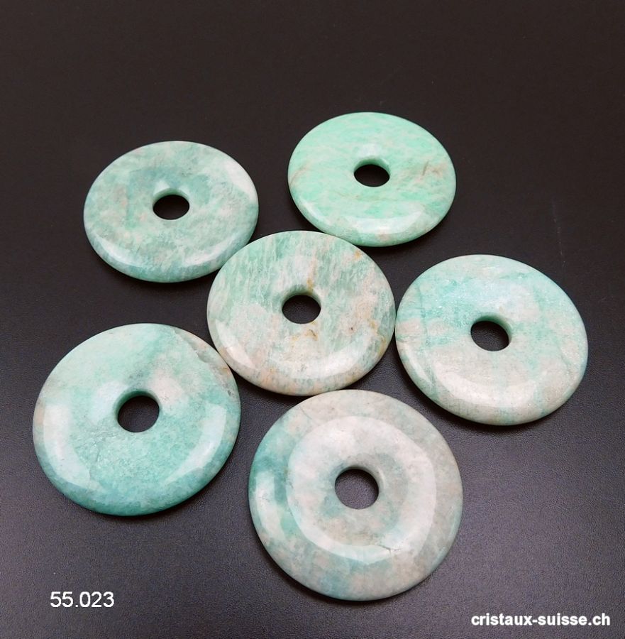 Amazonite de Russie, donut 4 cm. OFFRE SPECIALE