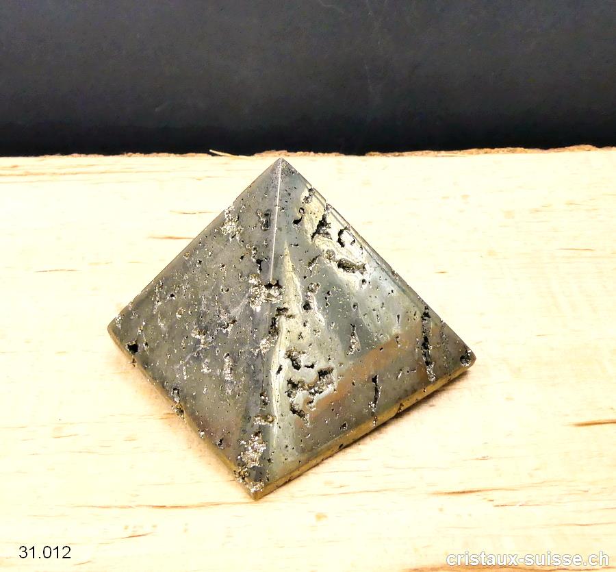 Pyramide Pyrite du Pérou, base 5,6 cm x H. 4,5 cm. Pièce unique 229 grammes