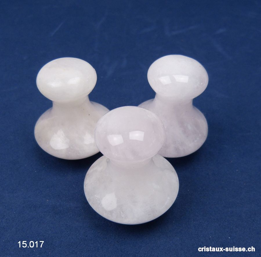 Champignon de massage Quartz rose 4 x 3,5 cm. Offre Spéciale