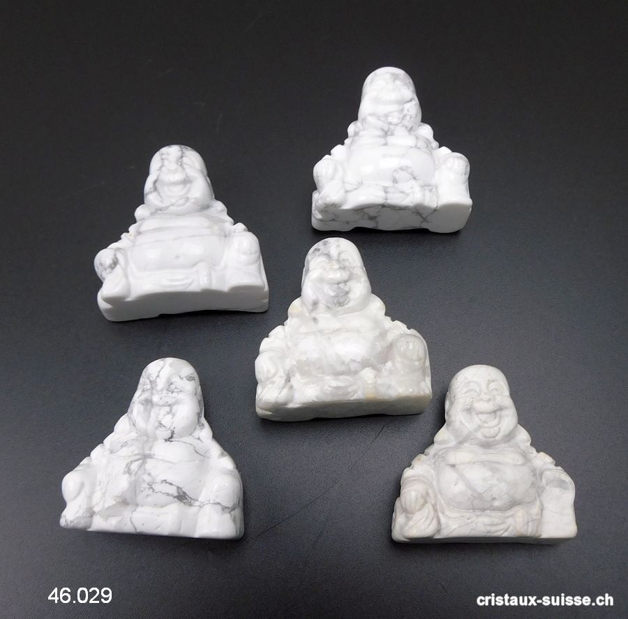 Bouddha Magnésite - Howlite 3,7 x 3,7 cm