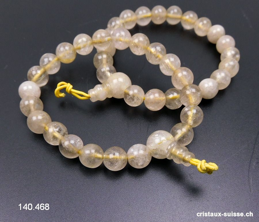 Bracelet Rutile Quartz 8 mm / 17 cm. OFFRE SPECIALE