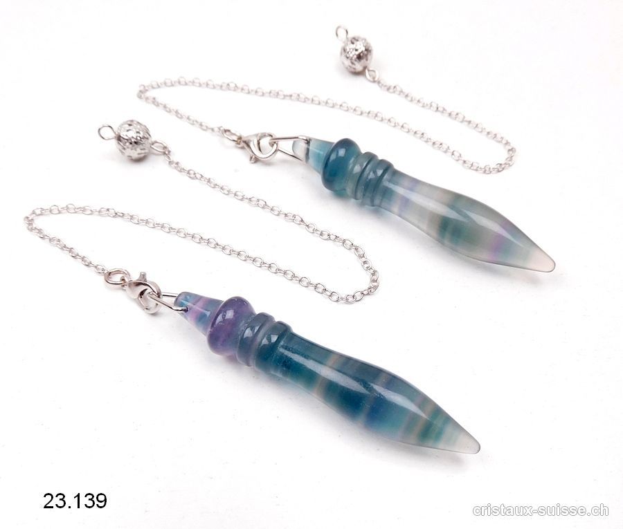 Pendule Fluorite arc-en-ciel 6 cm, Pendule de Thot 