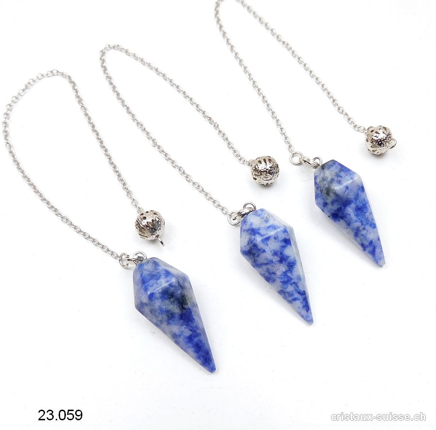 Pendule Sodalite facetté 3 - 3,5 cm. OFFRE SPECIALE