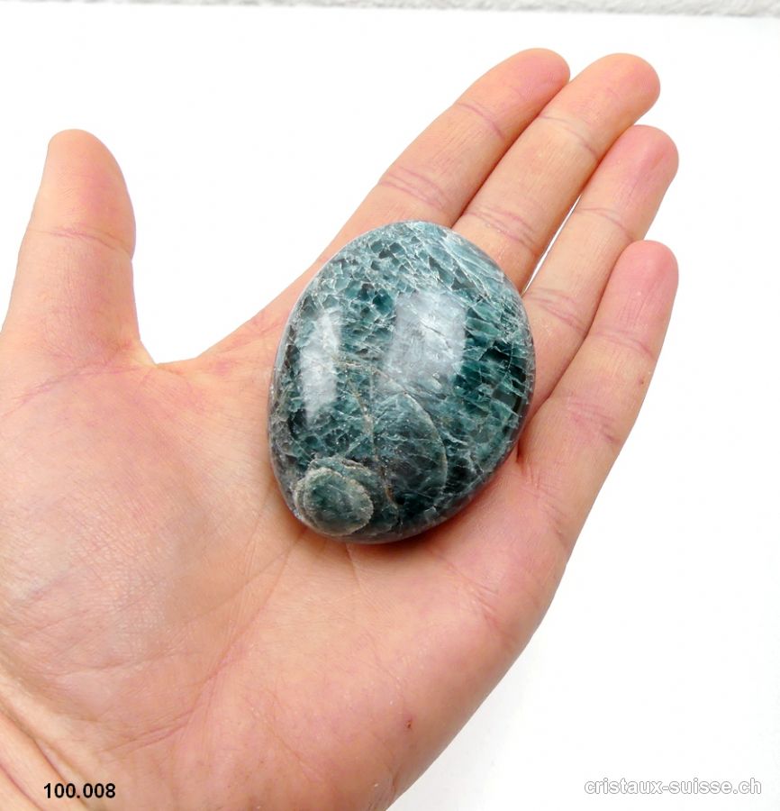 Apatite de Madagascar polie. Pièce unique de 110 grammes