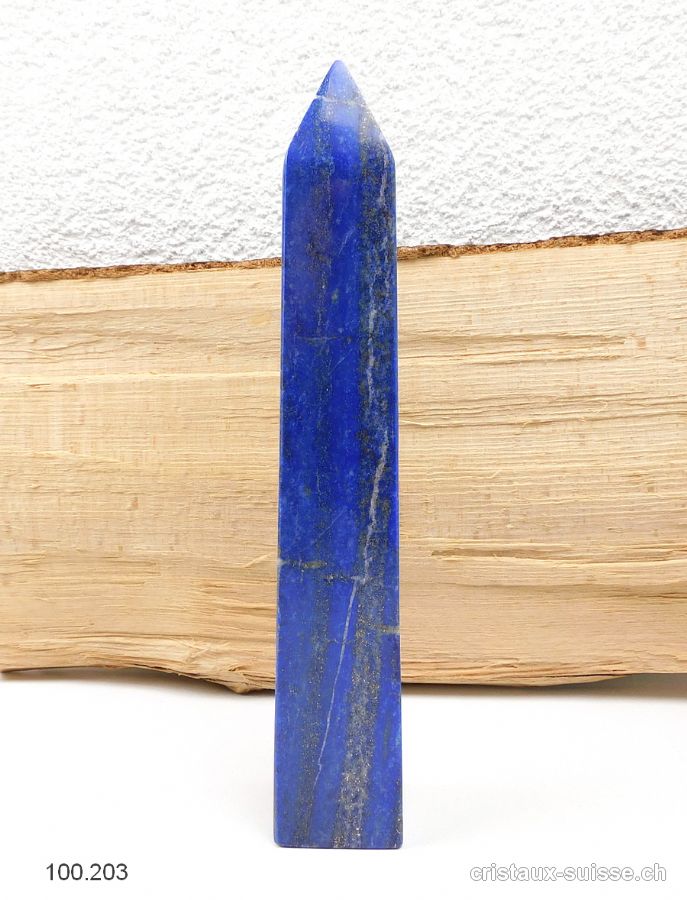 Lapis-Lazuli d'Afghanistan naturel, Obélisque 21,5 cm. Pièce unique 636 grammes