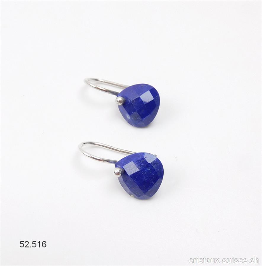 Boucles d'oreilles Lapis-Lazuli facetté en argent 925