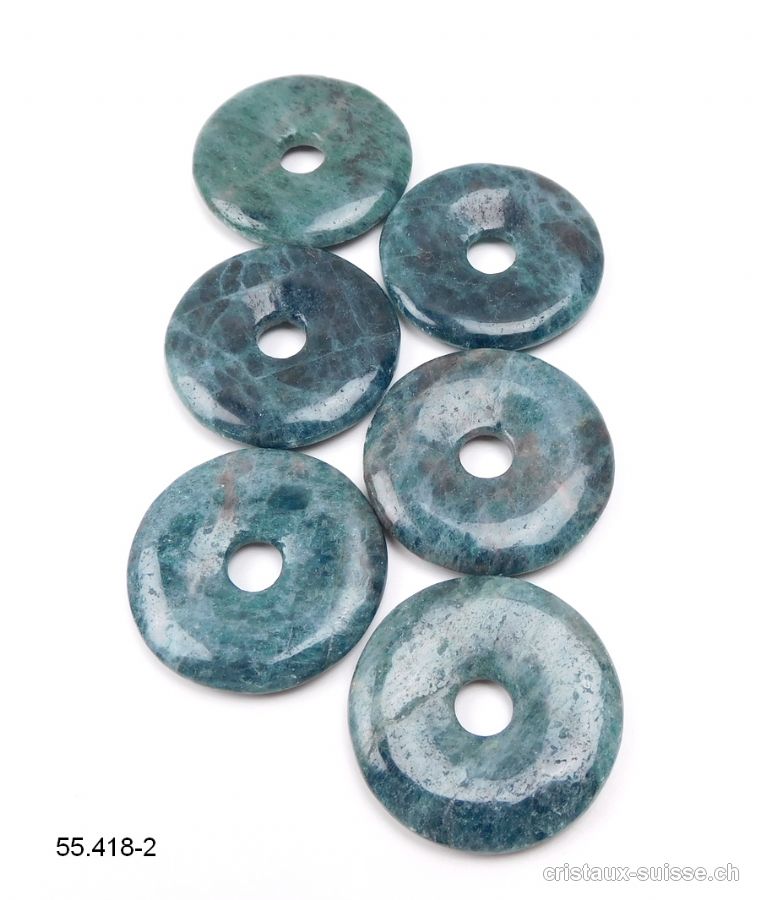 Apatite bleue, donut 4 cm